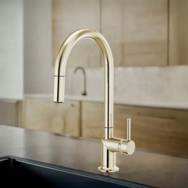 Click here to see  63075LF-PNLHP Brizo Odin Pull-Down Kitchen Faucet With Swivel Spout, DIAMOND Seal, Two-Function, 1.8 GPM, Brilliance Polished Nickel - 63075LF-PNLHP