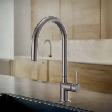 Click here to see  63075LF-SLLHP Brizo Odin Pull-Down Kitchen Faucet With Swivel Spout, DIAMOND Seal, Two-Function, 1.8 GPM, Brilliance Luxe Steel - 63075LF-SLLHP