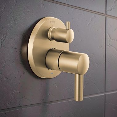 Click here to see  HL75P75-GL Brizo Odin Pressure Balance Diverter Top and Bottom Lever Handle Kit, ADA-Compliant, Brilliance Luxe Gold - HL75P75-GL