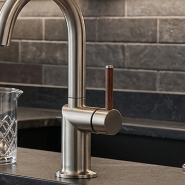 Click here to see Brizo HLB177-SSWD Brizo Odin Wood Bar Faucet Lever Handle Kit for 61065LF and 61075LF, ADA, Brilliance Stainless - HLB177-SSWD