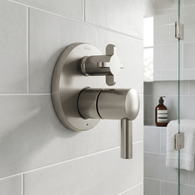 Click here to see Brizo HX75P75-BN Brizo Cross/Lever Handle Kit For Odin Collection Pressure Balance Diverter Trim, ADA, Brilliance Brushed Nickel - HX75P75-BN