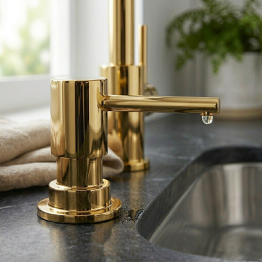 Click here to see Brizo RP79275PG Brizo Solna Soap/Lotion Dispenser, Brilliance Polished Gold - RP79275GL