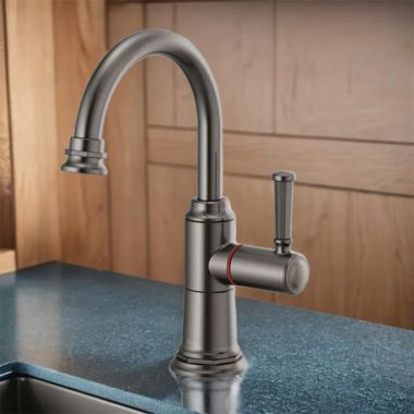 Click here to see Brizo 61374LF-H-SL Brizo Rook Single-Handle Instant Hot Beverage Faucet, Less Tank and Filter, Lever Handle, 1.0 GPM, Brilliance Luxe Steel - 61374LF-H-SL