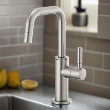 Click here to see Brizo 61365LF-C-SS Brizo Jason Wu Single-Handle Cold Water Beverage Faucet with Square Spout, 1.5 GPM, Brilliance Stainless - 61365LF-C-SS