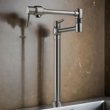 Click here to see Brizo 62720LF-SL Brizo European Deck-Mounted Pot Filler Faucet for Cold Water Only, ADA, 4.0 GPM, Brilliance Luxe Steel - 62720LF-SL