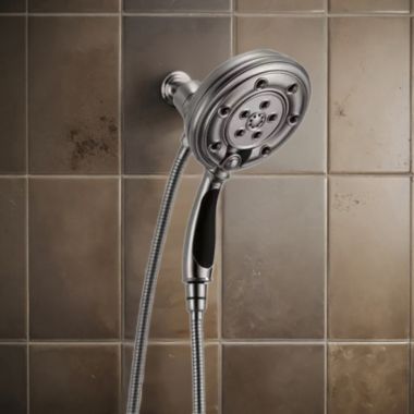Click here to see Brizo 86200-SL-2.5 Brizo Essential Multi-Function Hydrati 2-in-1 Shower, Traditional, MagneDock, 2.5 GPM, Brilliance Luxe Steel - 86200-SL-2.5