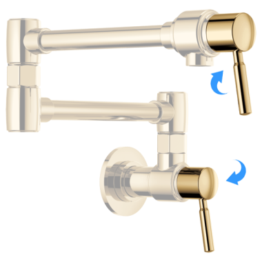 Click here to see Brizo RP61195PG Brizo Contemporary Wall Mount Pot Filler Handle Kit, Brilliance Polished Gold - RP61195PG