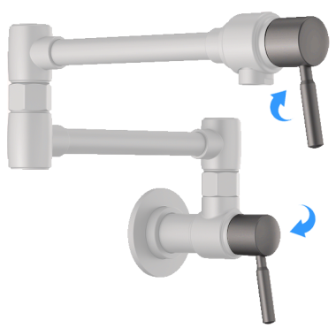 Click here to see Brizo RP61195SL Brizo Contemporary Wall Mount Pot Filler Handle Kit, Brilliance Luxe Steel - RP61195SL