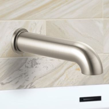 Click here to see Brizo RP81435BN Brizo Essential Linear Round Non-Diverter Tub Spout, Brass, Brilliance Brushed Nickel - RP81435BN