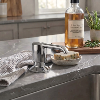 Click here to see Delta RP101188PCPR Delta Emmeline Soap Dispenser, Lumicoat Chrome - RP101188PCPR