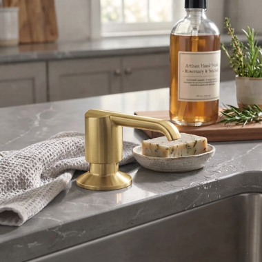Click here to see  RP101188CZPR Delta Emmeline Soap Dispenser, Lumicoat Champagne Bronze - RP101188CZPR
