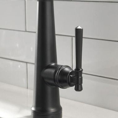 Click here to see Delta RP101344BL Delta Emmeline Handle, Screw And Button for 19842-DST Kitchen Faucet & 9982-DST Bar/Prep Faucet, Matte Black - RP101344BL