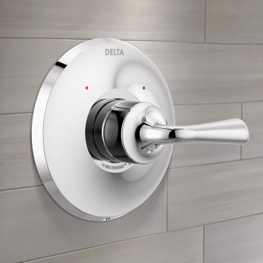 Click here to see Delta T14033 Delta Kayra Monitor 14 Series Pressure Balance Valve Only Trim, Lever Handle, ADA, Chrome - T14033