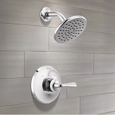 Click here to see Delta T14233 Delta Kayra Monitor 14 Series Shower Trim, Lever Handle, Touch-Clean, ADA, 1.75 GPM, Chrome - T14233