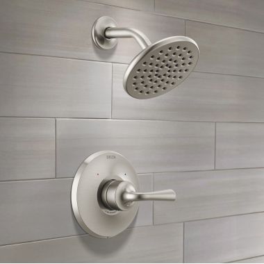 Click here to see Delta T14233-SS Delta Kayra Monitor 14 Series Shower Trim, Lever Handle, Touch-Clean, ADA, 1.75 GPM, Stainless - T14233-SS