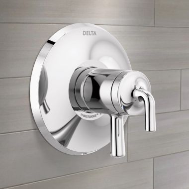 Click here to see Delta T17033 Delta Kayra Monitor 17 Series Valve Only Trim, Pressure Balance, Two Lever Handles, ADA-Compliant, Chrome - T17033
