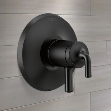 Click here to see Delta T17033-BL Delta Kayra Monitor 17 Series Valve Only Trim, Pressure Balance, Two Lever Handles, ADA-Compliant, Matte Black - T17033-BL