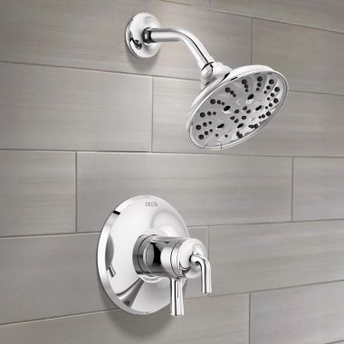 Click here to see Delta T17233 Delta Kayra Monitor 17 Series Shower Faucet with Volume Control, Two Lever Handles, H2Okinetic, ADA, 1.75 GPM, Chrome - T17233