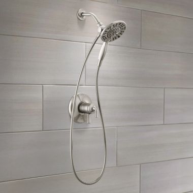 Click here to see Delta T17233-SS-I Delta Kayra Monitor 17 Series In2ition Shower Faucet with Volume Control, Two Lever Handles, H2Okinetic, ADA, 1.75 GPM, Stainless - T17233-SS-I