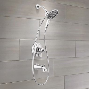 Click here to see Delta T17433-I Delta Kayra Monitor 17 Series In2ition Tub & Shower Trim, Lever Handles, H2Okinetic, ADA, 1.75 GPM, Chrome - T17433-I