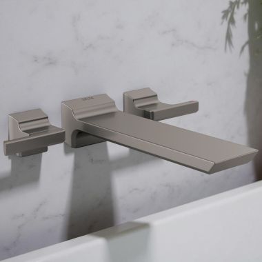 Click here to see Delta T5799-KSWL Delta Pivotal Two-Handle Wall-Mount Tub Faucet Trim, Lever Handles, 8