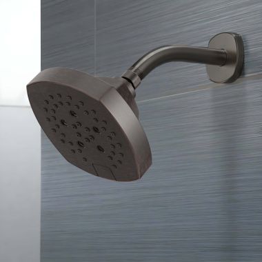 Click here to see Delta 52663-RB Delta H2Okinetic Five-Setting Shower Head with Push Button Diverter, 1.75 GPM, Venetian Bronze - 52663-RB
