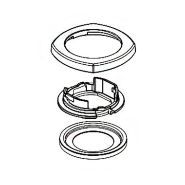 Click here to see Delta RP100369RB Delta Stryke 1/4in Venetian Bronze Handle Escutcheon for Widespread Bathroom Faucet - RP100369RB