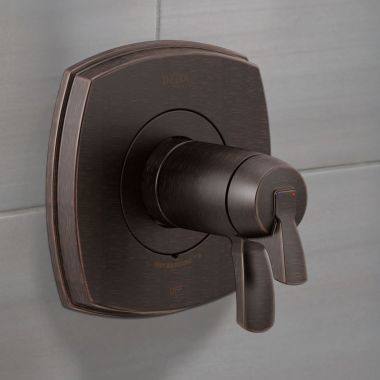 Click here to see Delta T17T076-RB Delta Stryke TempAssure 17T Series Two-Handle Valve Trim, Lever Handles, Venetian Bronze - T17T076-RB