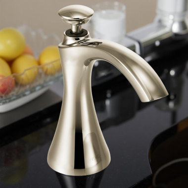 Click here to see Moen S3946NL Moen Transitional Kitchen Soap/Lotion Dispenser, 18oz, Polished Nickel - S3946NL