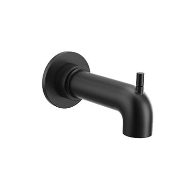 Click here to see Moen 3346BL Moen Cia Wall Mounted Matte Black Diverter Tub Spout, Slip Fit, 1/2-inch Connection Size - 3346BL