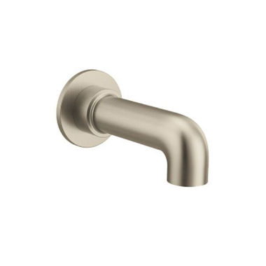 Click here to see Moen 3347BN Moen Cia Wall Mounted Brushed Nickel Non-Diverter Tub Spout, Slip Fit, 1/2-inch Connection Size - 3347BN