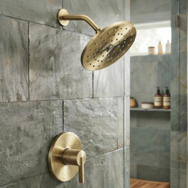 Click here to see  UT3362EPBG Moen CIA M-CORE 3 Single-Handle Shower Trim Kit, One-Function, Lever Handle, WaterSense, 1.75 GPM, Brushed Gold - UT3362EPBG