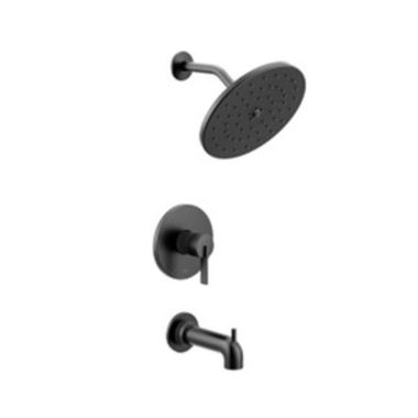 Click here to see Moen UT3363BL Moen Cia M-Core 3-Series Tub/Shower Faucet with 2.5 GPM Rainshower, 1-Function, Single Lever Handle, M-PACT, Immersion, Matte Black - UT3363BL