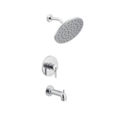 Click here to see Moen UT3363EP Moen Cia M-Core 3-Series Tub/Shower Faucet with 1.75 GPM Rainshower, 1-Function, Single Lever Handle, M-PACT, Immersion, Chrome - UT3363EP