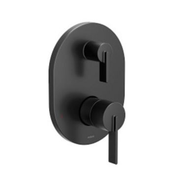 Click here to see Moen UT3331BL Moen Cia M-CORE 3-Series Valve Trim w/ Transfer, Lever Handles, Matte Black - UT3331BL