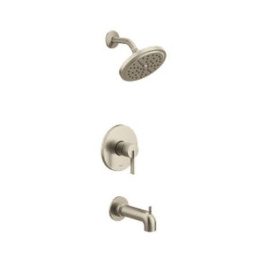 Click here to see Moen UT2263EPBN Moen Cia M-Core 2-Series Tub/Shower Faucet with 1.75 GPM Rainshower, 1-Function, Single Lever Handle, M-PACT, Immersion, Brushed Nickel - UT2263EPBN