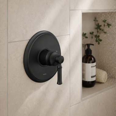 Click here to see  UT2181BL Moen Dartmoor M-CORE 2-Series Valve Trim, Matte Black - UT2181BL