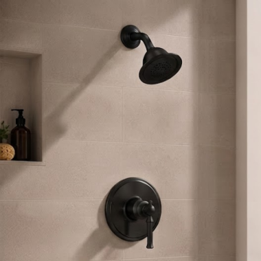 Click here to see Moen UT2182EPBL Moen Dartmoor M-Core 2-Series Single-Handle Shower Faucet, One-Function, 1.75 GPM, Matte Black - UT2182EPBL