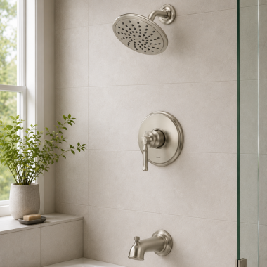 Click here to see  UT2283EPBN Moen Dartmoor M-Core 2 Single-Handle Tub/Shower Trim, 1.75 GPM, Brushed Nickel - UT2283EPBN
