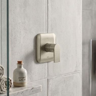 Click here to see  UT2471BN Moen Genta LX M-CORE 2 Single-Handle Valve Trim, Lever Handle, ADA, Brushed Nickel - UT2471BN