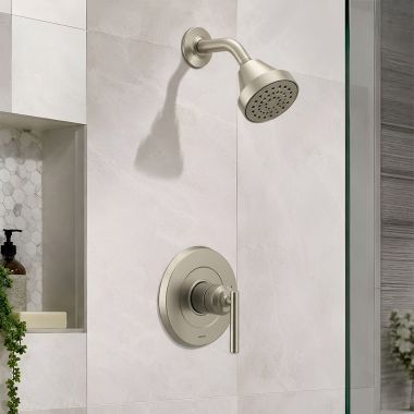 Click here to see  UT2902EPBN Moen Gibson M-Core 2-Series Single-Function Shower Faucet, 1.75 GPM, Eco-Performance, M-PACT, Brushed Nickel - UT2902EPBN