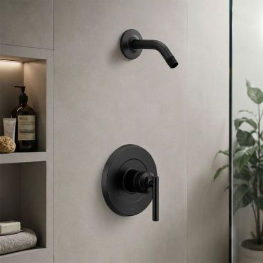 Click here to see  UT2902NHBL Moen Gibson M-Core 2-Series Single-Handle Shower Faucet, Lever Handle, M-PACT, Less Showerhead, Matte Black - UT2902NHBL