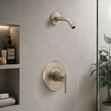 Click here to see  UT2902NHBN Moen Gibson M-Core 2-Series Single-Handle Shower Faucet, Lever Handle, M-PACT, Less Showerhead, Brushed Nickel - UT2902NHBN