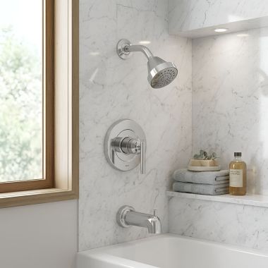 Click here to see  UT2903EPBL Moen Gibson M-Core 2-Series Tub/Shower Faucet, Single-Function, Eco-Performance, 1.75 GPM, Matte Black - UT2903EPBL