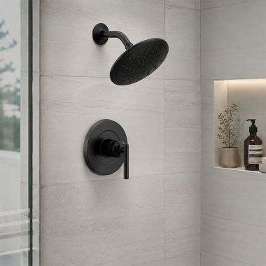 Click here to see  UT3002EPBL Moen Gibson M-CORE 2 Single-Handle Shower Trim, 1-Function, Lever Handle, 1.75 GPM, Matte Black - UT3002EPBL