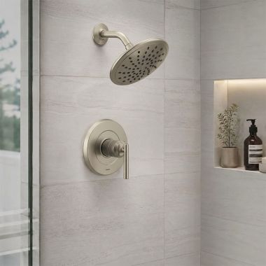 Click here to see  UT3002EPBN Moen Gibson M-CORE 2 Single-Handle Shower Trim, 1-Function, Lever Handle, 1.75 GPM, Brushed Nickel - UT3002EPBN