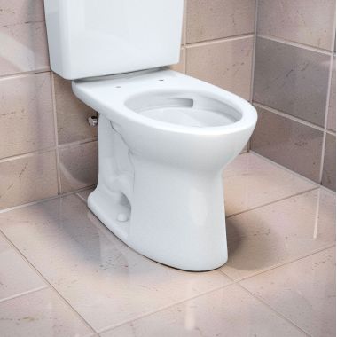 Click here to see TOTO USA INC C776CEFG#01 TOTO Drake Elongated Universal Height Toilet Bowl with CeFiONtect, Cotton White - C776CEFG#01
