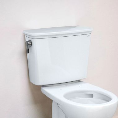 Click here to see TOTO USA INC ST786EA#01 TOTO Drake Transitional Eco-Performance Toilet Tank and Cover, Left-Hand Lever, 1.28 GPF, Cotton White - ST786EA#01 