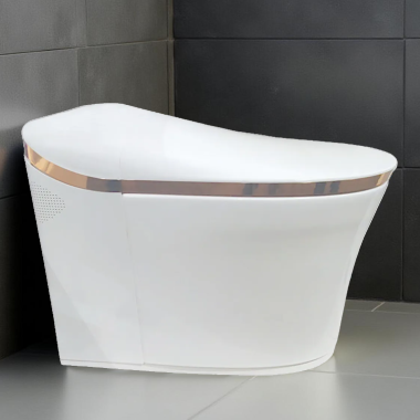 Click here to see Kohler 77795-0RG Kohler Eir Luxury Smart Toilet, White w/ Rose Gold Trim - K-77795-0RG
