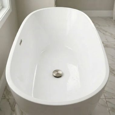 Click here to see   Mountain Plumbing Freestanding Tub Docking Station Drain Kit, Brushed Nickel - BDWOF-DSTRIM/BRN